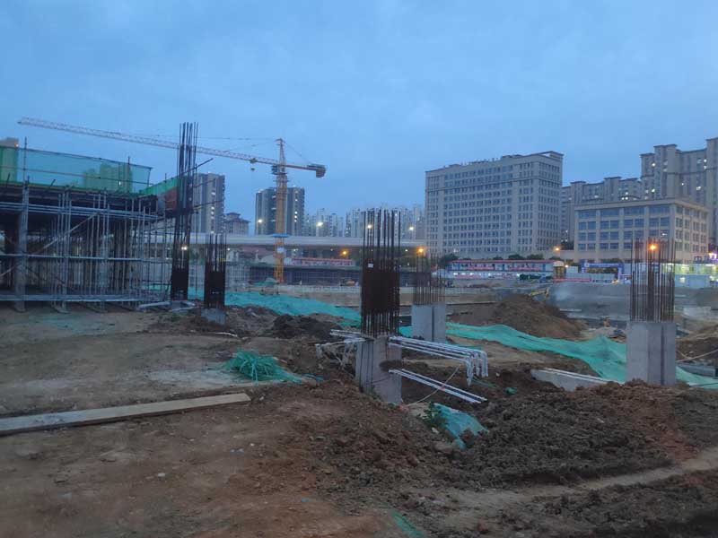 李沧区枣山路中学项目施工现场现场